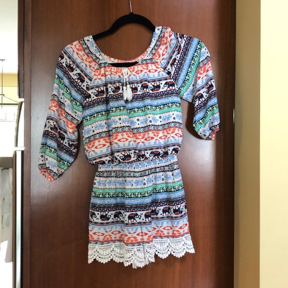 Adorable multi-colored romper! - Picture 1 of 1